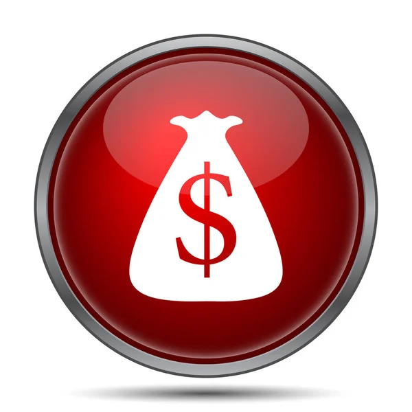 Dollar Sack Icon Internet Button White Background — Stock Photo, Image