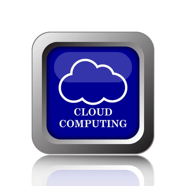 Cloud Computing Icon Internet Button White Background — Stock Photo, Image