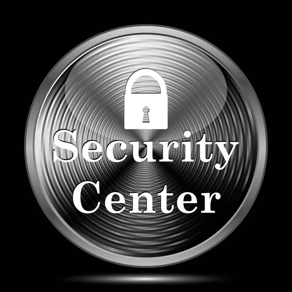 Security center icon. Internet button on black background
