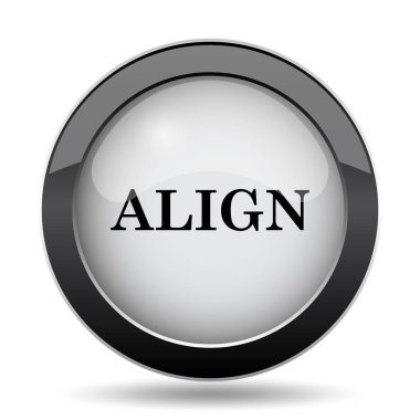 Simge hizalayın. Beyaz arka plan üzerinde Internet düğmesi