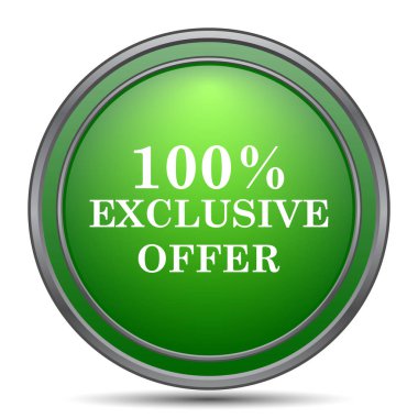 % 100 özel teklif simgesi. Beyaz arka plan üzerinde Internet düğmesi