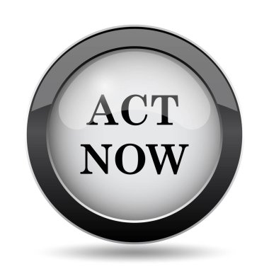 Şimdi simgesi hareket. Beyaz arka plan üzerinde Internet düğmesi