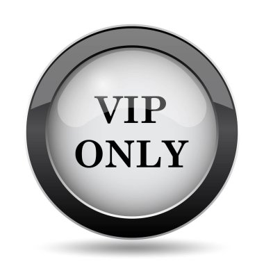 VIP sadece kutsal kişilerin resmi. Beyaz arka plan üzerinde Internet düğmesi