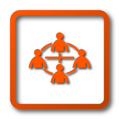 İletişim simgesi. Beyaz arka plan üzerinde Internet düğmesi