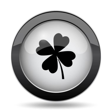 Yonca simgesi. Beyaz arka plan üzerinde Internet düğmesi