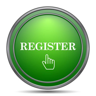 Kayıt simgesi. Beyaz arka plan üzerinde Internet düğmesi