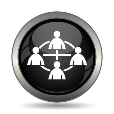 İletişim simgesi. Beyaz arka plan üzerinde Internet düğmesi.