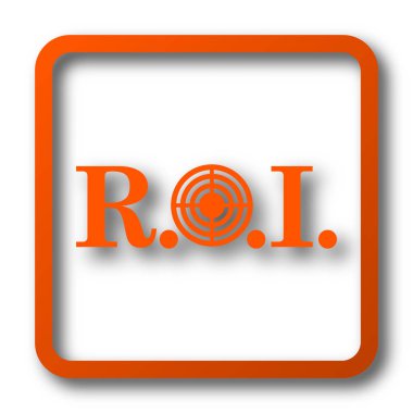 Yatırım getirisi simgesi. Beyaz arka plan üzerinde Internet düğmesi