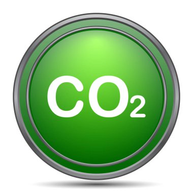 CO2 simgesi. Beyaz arka plan üzerinde Internet düğmesi
