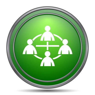 İletişim simgesi. Beyaz arka plan üzerinde Internet düğmesi