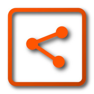 Sosyal Medya - bağlantı simgesi. Beyaz arka plan üzerinde Internet düğmesi