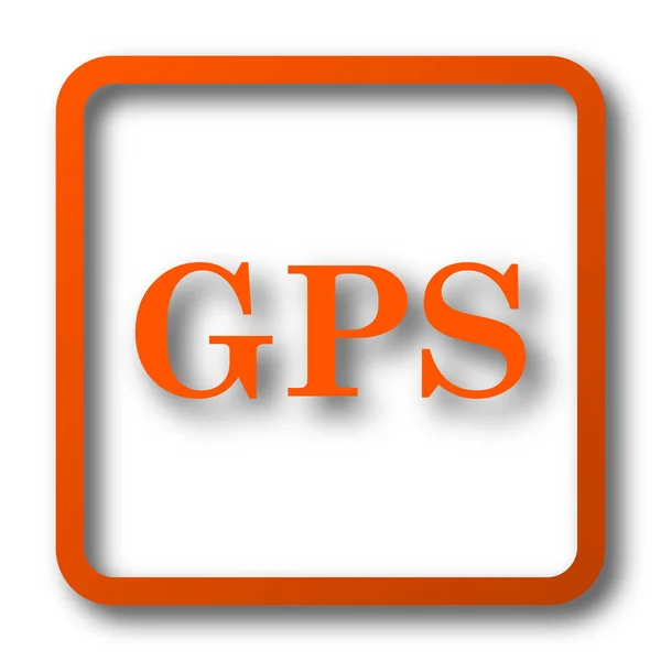 Gps Pictogram Internet Knop Witte Achtergrond — Stockfoto