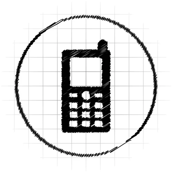 Ikona Telefonu Komórkowego Przycisk Internet Białym Tle — Zdjęcie stockowe