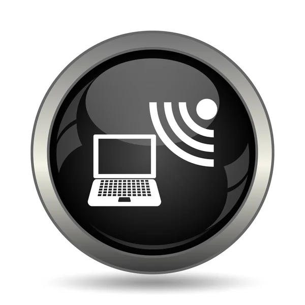 Pictogram draadloze laptop — Stockfoto