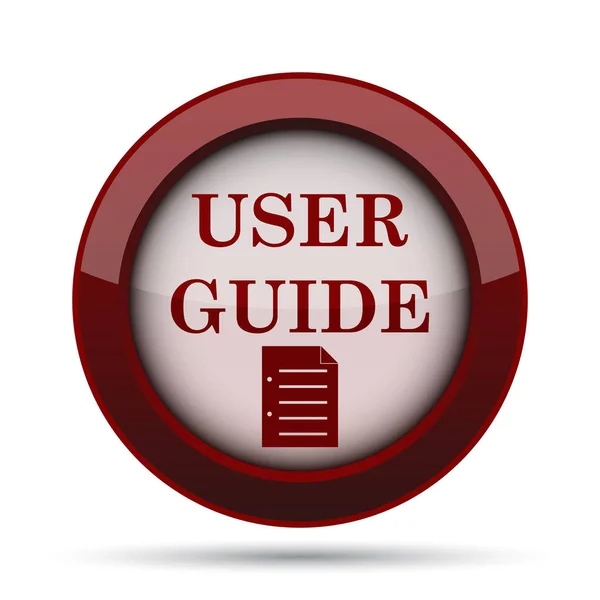 Icône Guide Utilisateur Bouton Internet Sur Fond Blanc — Photo