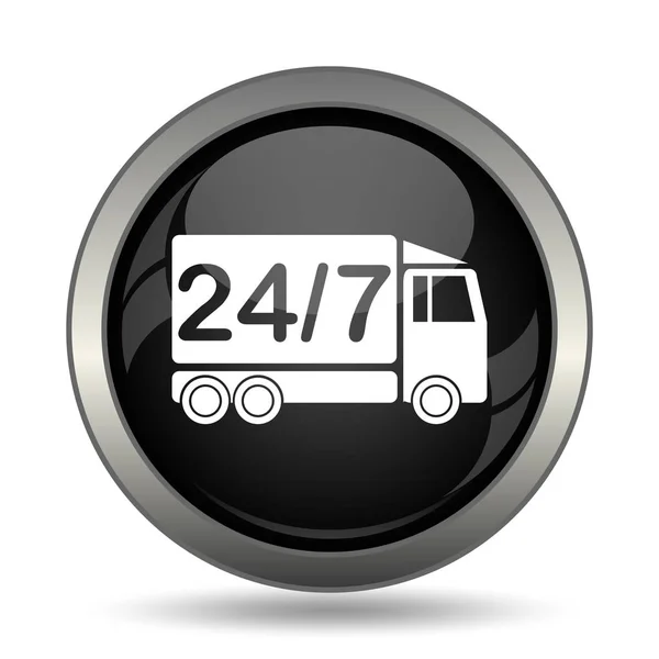 24 7 dostawy ciężarówka ikona — Zdjęcie stockowe