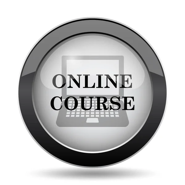 Online Course Icon Internet Button White Background — Stock Photo, Image
