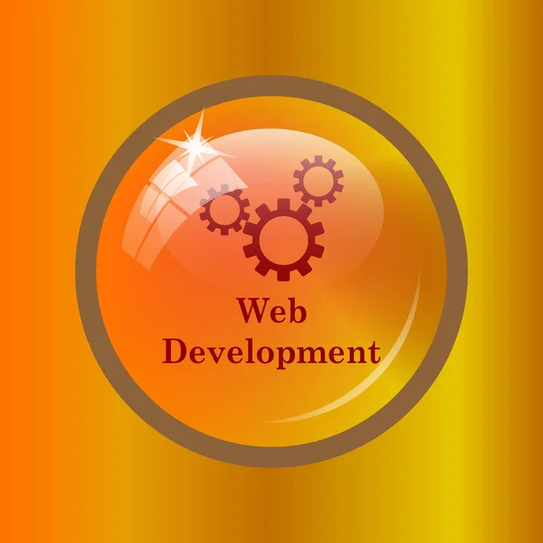 Иконка Веб Разработки Кнопка Интернет Цветном Фоне — стоковое фото