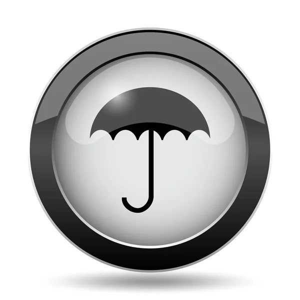 傘のアイコン 白い背景の上のインター ネット ボタン — ストック写真