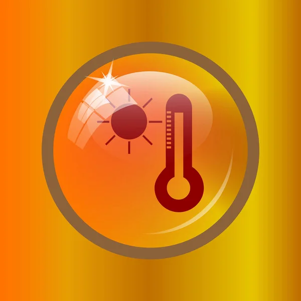 Sun and thermometer icon — Stock Photo, Image