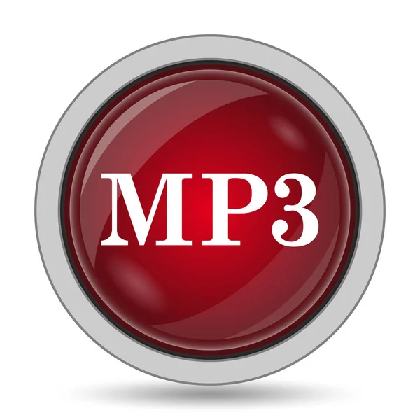 Mp3 Pictogram Internet Knop Witte Achtergrond — Stockfoto