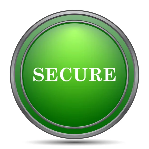 Secure Icon Internet Button White Background — Stock Photo, Image