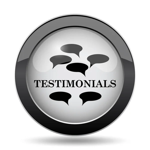 Testimonials Icon Internet Button White Background — Stock Photo, Image