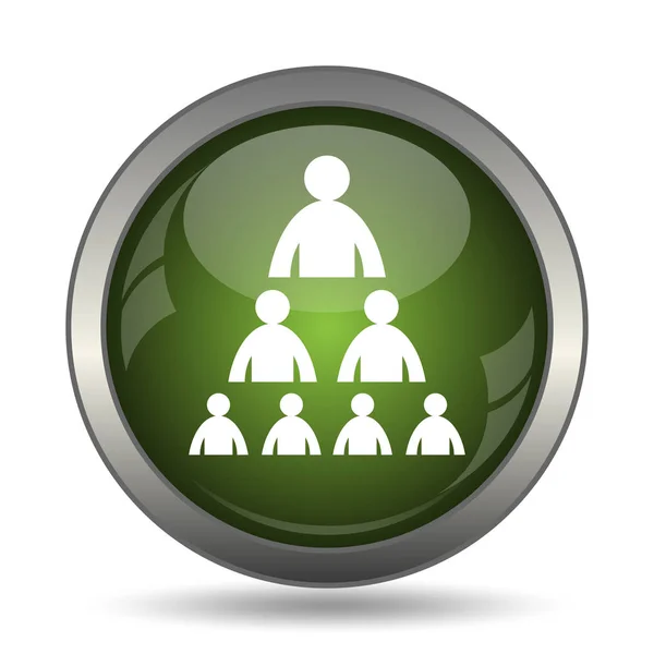 Organizational chart with people icon — Stock Photo, Image