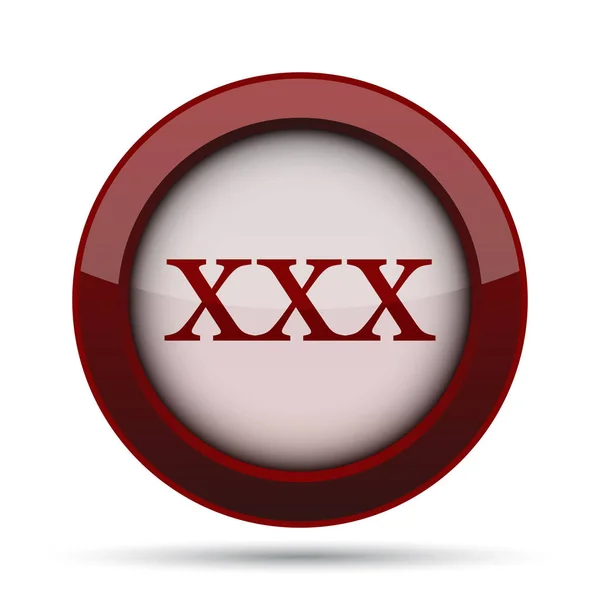 Ikona Xxx Internet Tlačítko Bílém Pozadí — Stock fotografie