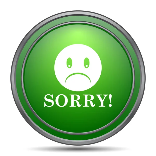 Sorry Icon Internet Button White Background — Stock Photo, Image