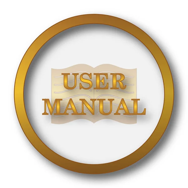 User Manual Icon Internet Button White Background — Stock Photo, Image