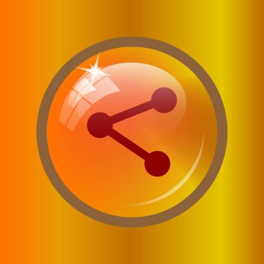 Sosyal Medya - bağlantı simgesi. Renkli arka plan üzerinde Internet düğmesi.