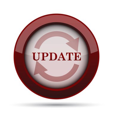 Update simgesi. Beyaz arka plan üzerinde Internet düğmesi.