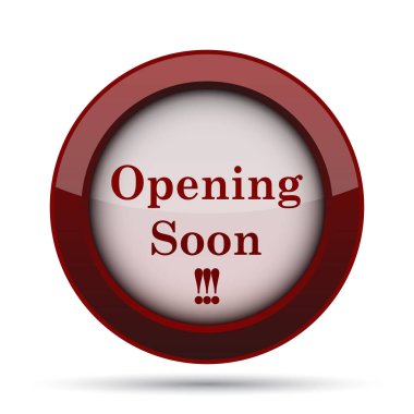 Yakında simge açılıyor. Beyaz arka plan üzerinde Internet düğmesi.