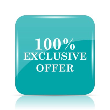 % 100 özel teklif simgesi. Beyaz arka plan üzerinde Internet düğmesi