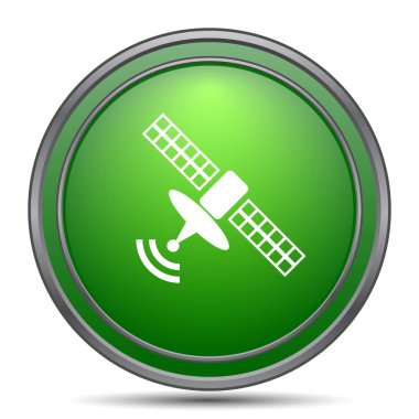 Anten simgesi. Beyaz arka plan üzerinde Internet düğmesi