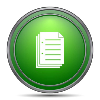 Belge simgesi. Beyaz arka plan üzerinde Internet düğmesi