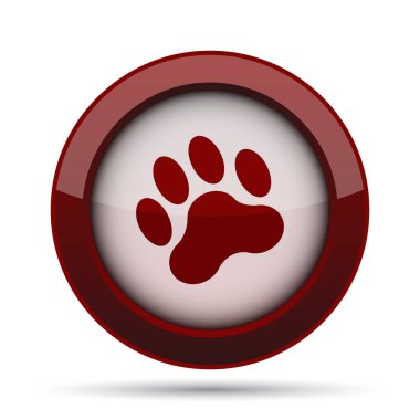 Pençe yazdırma simgesi. Beyaz arka plan üzerinde Internet düğmesi.