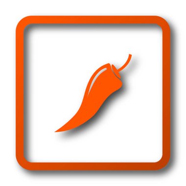 Biber simgesi. Beyaz arka plan üzerinde Internet düğmesi