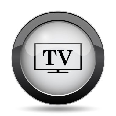 TV simgesi. Beyaz arka plan üzerinde Internet düğmesi