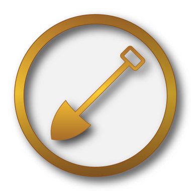 Kürek simgesi. Beyaz arka plan üzerinde Internet düğmesi