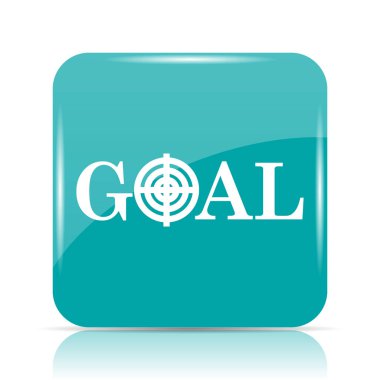 Hedef simgesi. Beyaz arka plan üzerinde Internet düğmesi