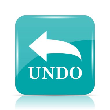 Simgesini geri almak. Beyaz arka plan üzerinde Internet düğmesi