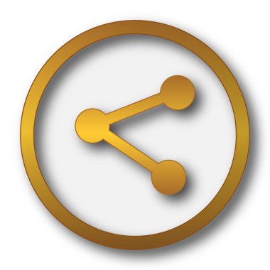 Sosyal Medya - bağlantı simgesi. Beyaz arka plan üzerinde Internet düğmesi