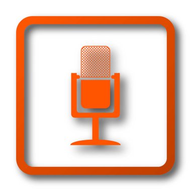 Mikrofon simgesi. Beyaz arka plan üzerinde Internet düğmesi