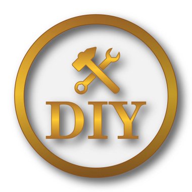 DIY simgesi. Beyaz arka plan üzerinde Internet düğmesi