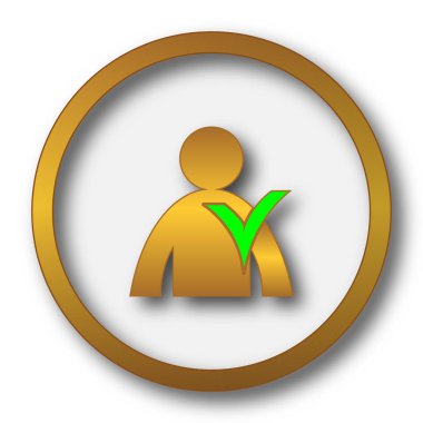 Kullanıcı online simgesi. Beyaz arka plan üzerinde Internet düğmesi