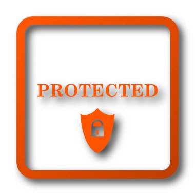 Korumalı simgesi. Beyaz arka plan üzerinde Internet düğmesi