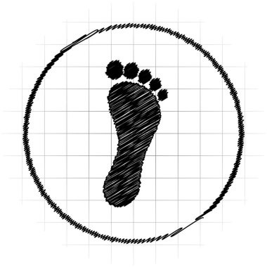 ayak yazdırma simgesi