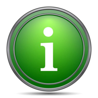 bilgi simgesi. Beyaz arka plan üzerinde Internet düğmesi